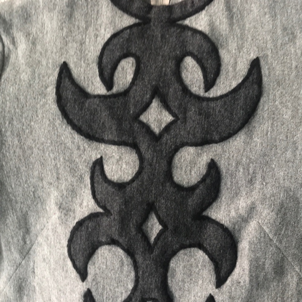 Vintage wool mini dress with appliqué. Sz Xs/s - Picture 3 of 13